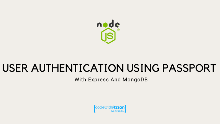 User Authentication in NodeJS using Passport.js (local strategy)